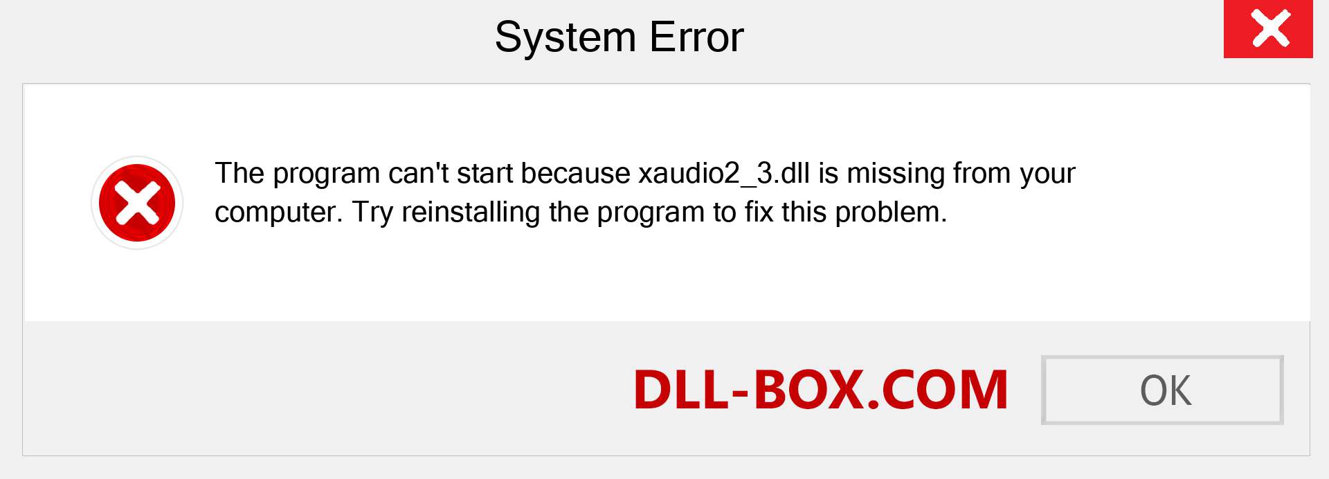  xaudio2_3.dll file is missing?. Download for Windows 7, 8, 10 - Fix  xaudio2_3 dll Missing Error on Windows, photos, images